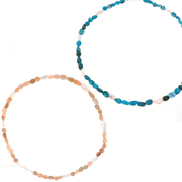 ビーズペアネックレス