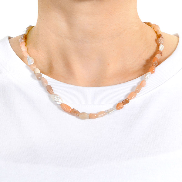 ビーズペアネックレス