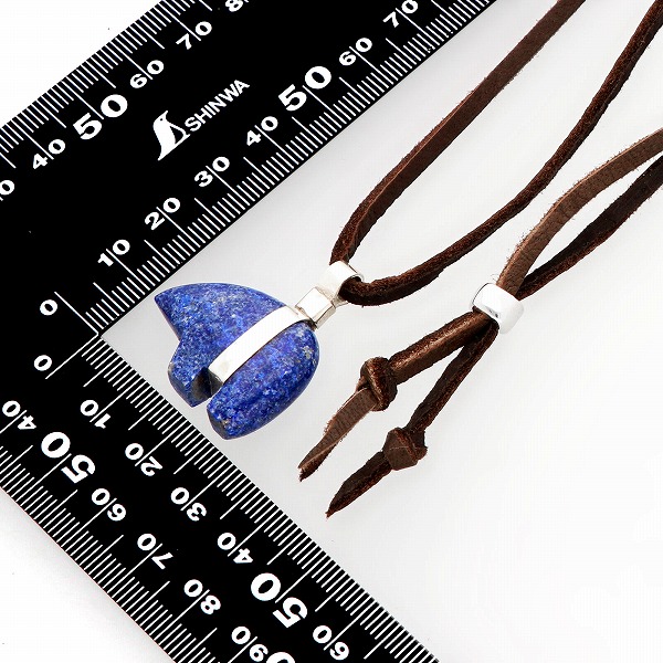 天然石レザーネックレス