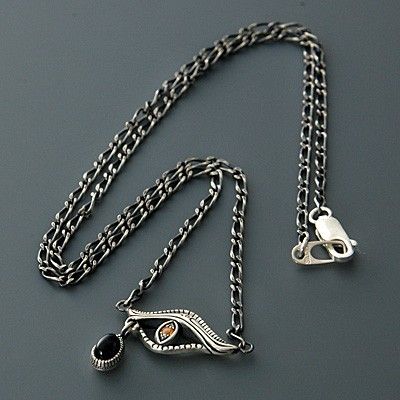 シルバーペアネックレス