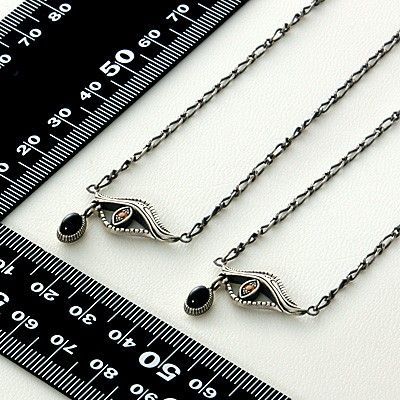 シルバーペアネックレス