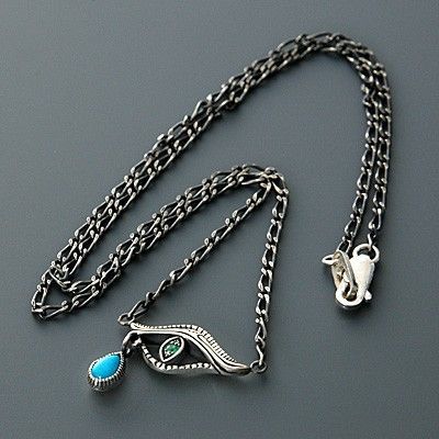 シルバーペアネックレス