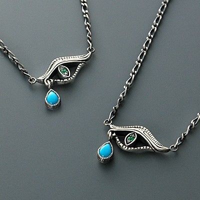 シルバーペアネックレス