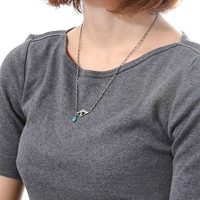 シルバーペアネックレス