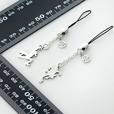 シルバーペア携帯ストラップ