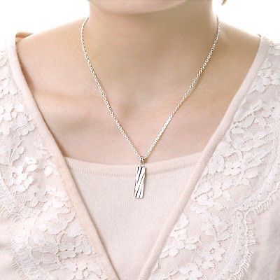 シルバーペアネックレス