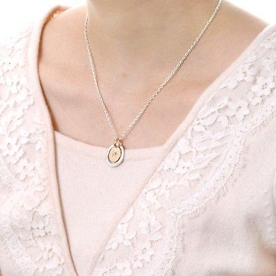 シルバーペアネックレス