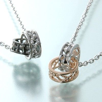 シルバーペアネックレス