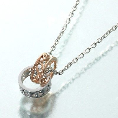 シルバーペアネックレス