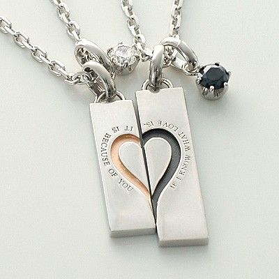 シルバーペアネックレス