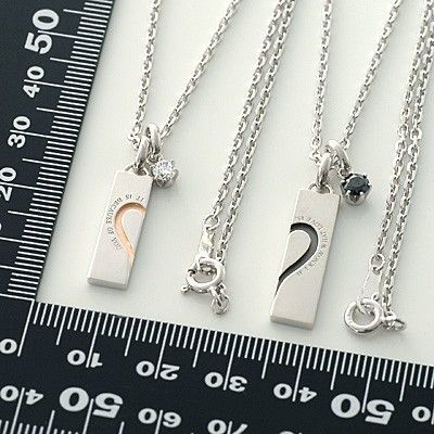 シルバーペアネックレス