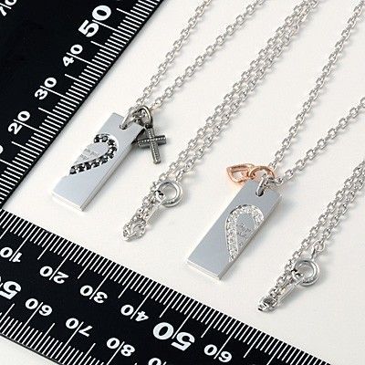 シルバーペアネックレス