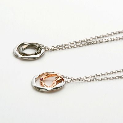 シルバーペアネックレス