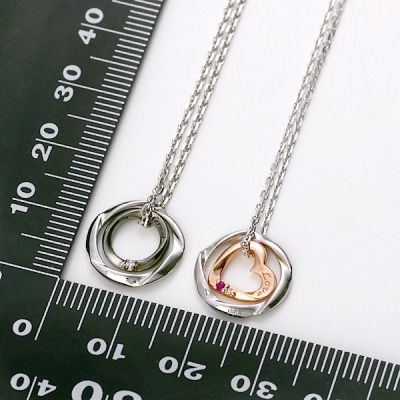 シルバーペアネックレス