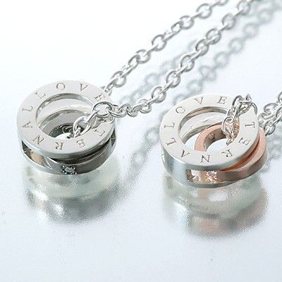 シルバーペアネックレス