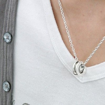 シルバーペアネックレス