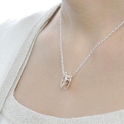 シルバーペアネックレス