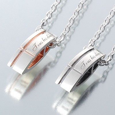 シルバーペアネックレス