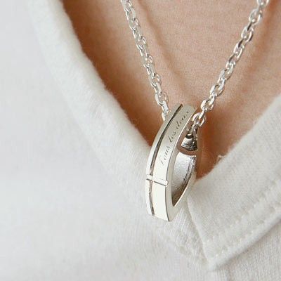 シルバーペアネックレス