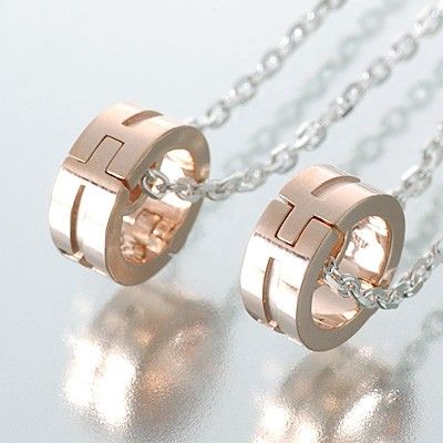 シルバーペアネックレス