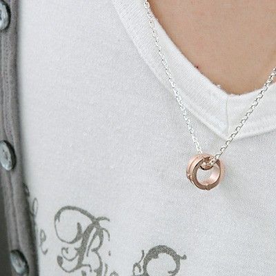 シルバーペアネックレス