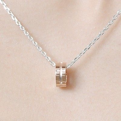 シルバーペアネックレス