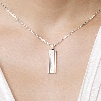 シルバーペアネックレス