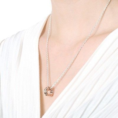 シルバーペアネックレス