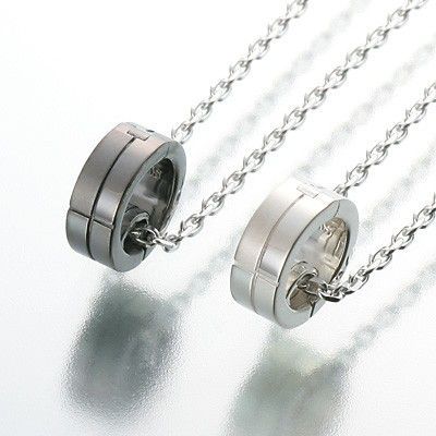 シルバーペアネックレス