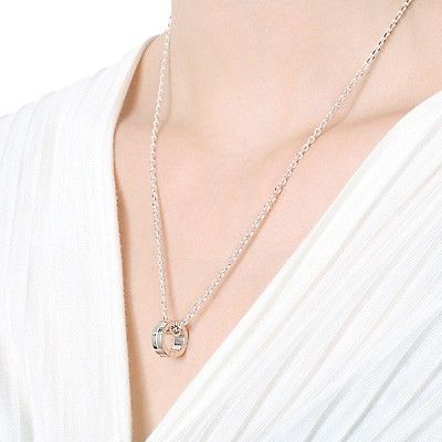 シルバーペアネックレス