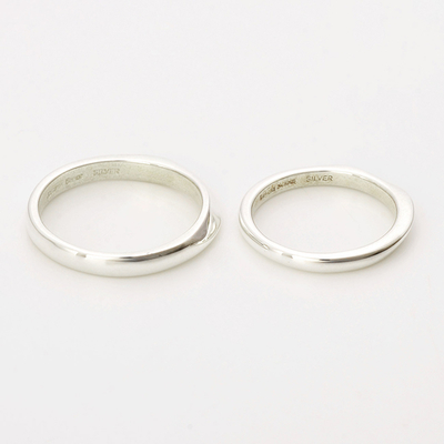 シルバーペアネックレス