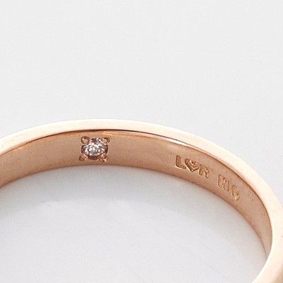 ピンクゴールドリング