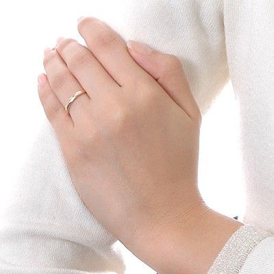 ピンクゴールドリング