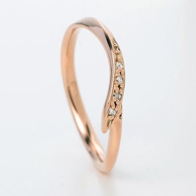ピンクゴールドリング