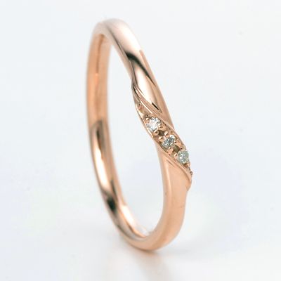 ピンクゴールドリング