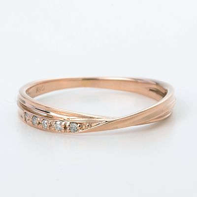 ピンクゴールドリング