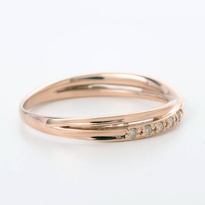 ピンクゴールドリング
