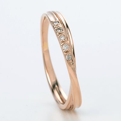 ピンクゴールドリング