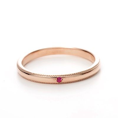 ピンクゴールドリング