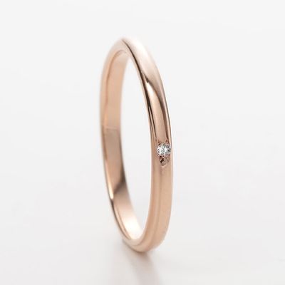 ピンクゴールドリング