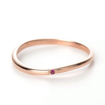 ピンクゴールドリング