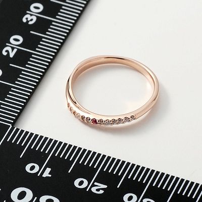 ピンクゴールドリング