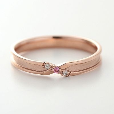 ピンクゴールドリング