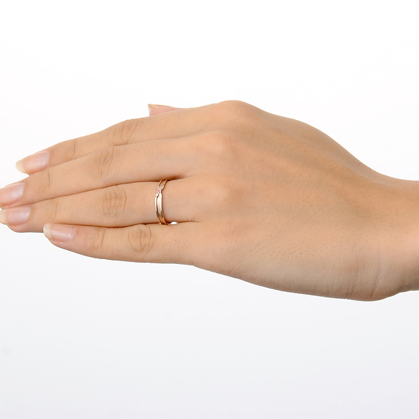 ピンクゴールドリング