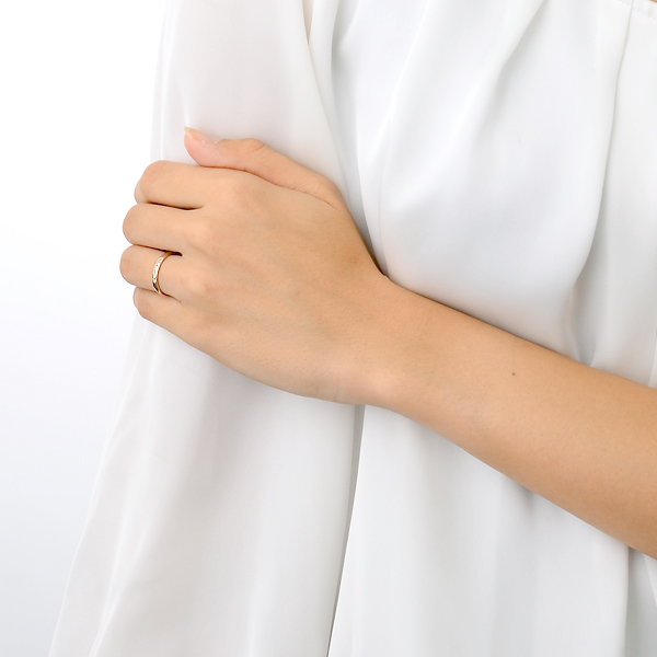 ピンクゴールドリング