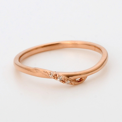 ピンクゴールドリング