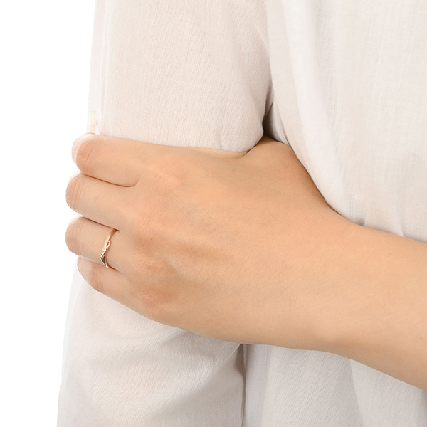 ピンクゴールドリング