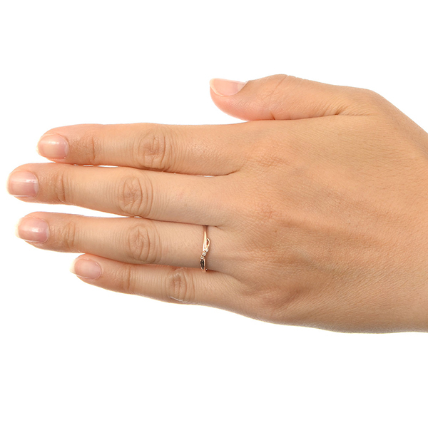 ピンクゴールドリング