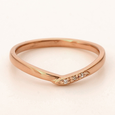 ピンクゴールドリング