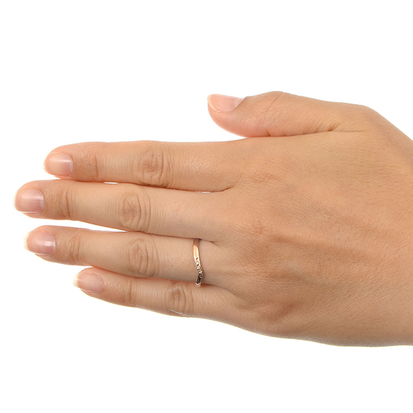 ピンクゴールドリング